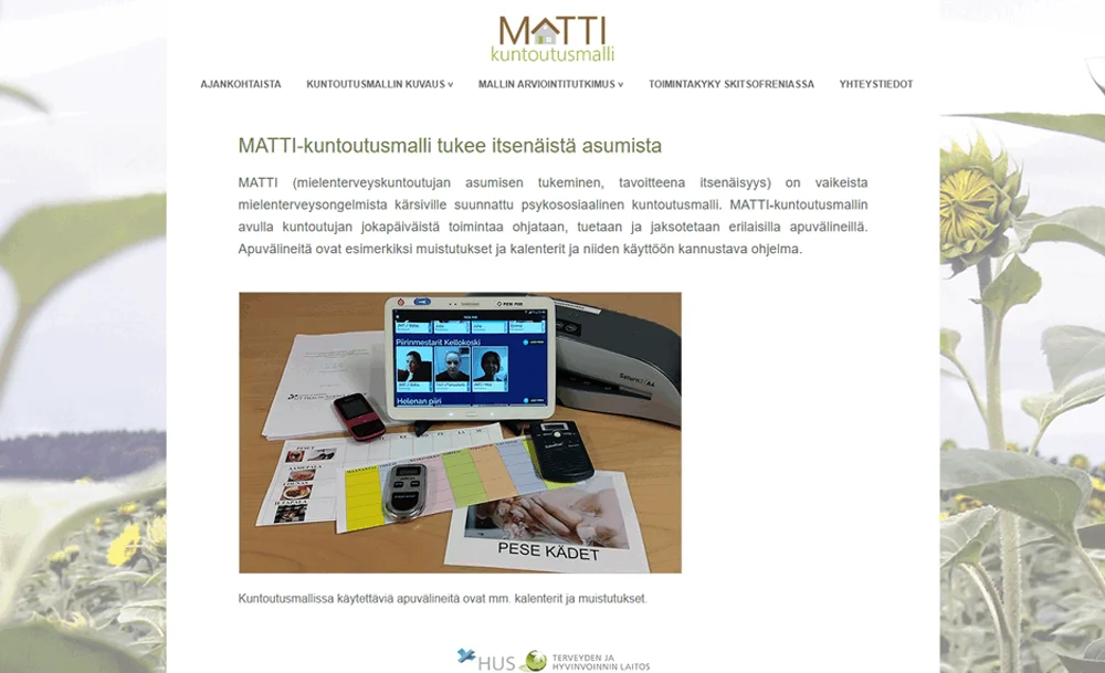 Matti kuntoutusmalli logon suunnittelu