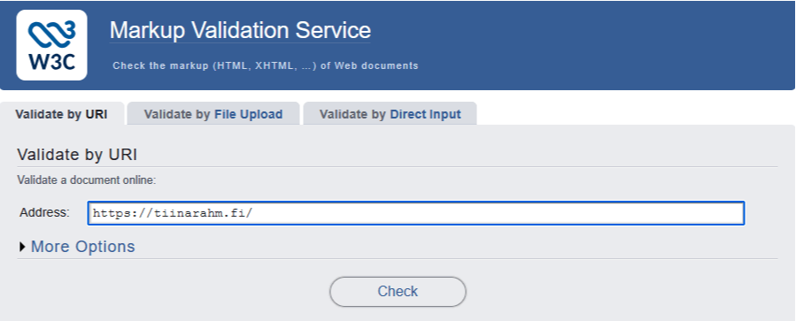 valicator validi koodi